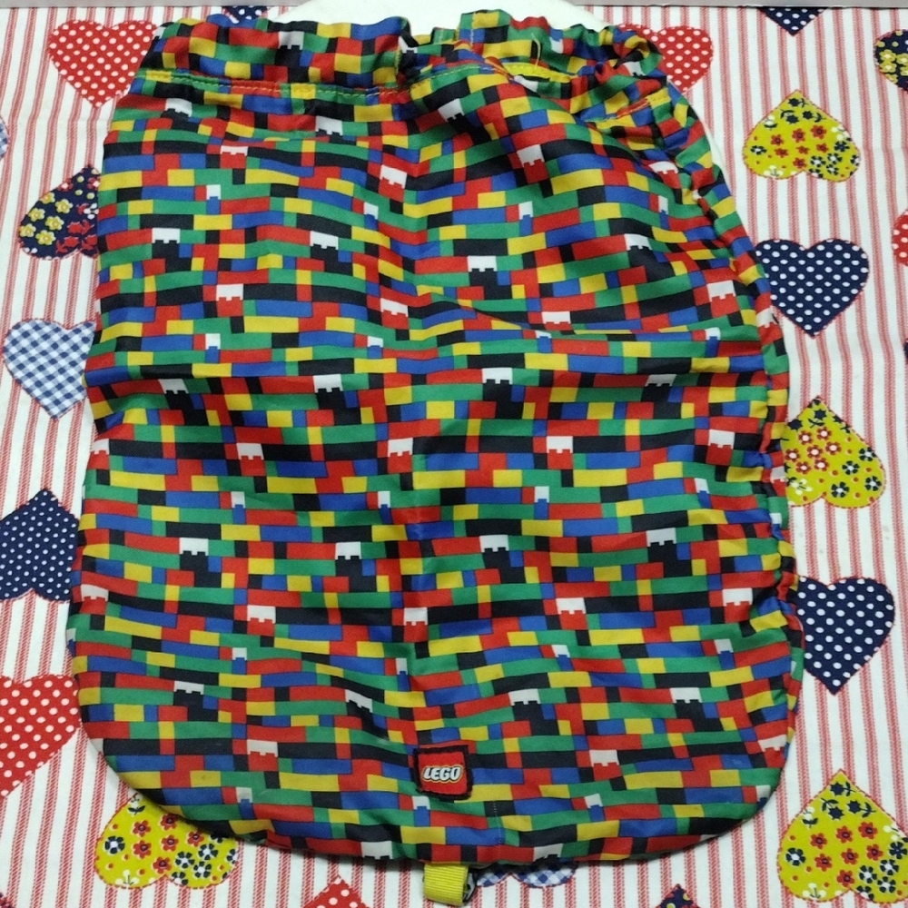Lego Multiple Colors with Yellow Draw String Clip Detachable Bag